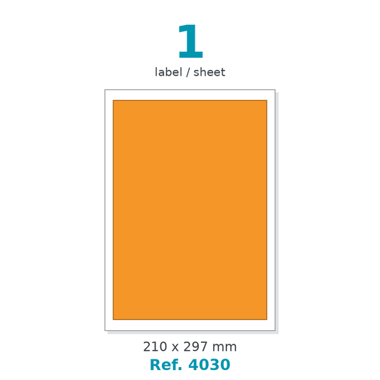 Label sheet layout - Ref. 4030