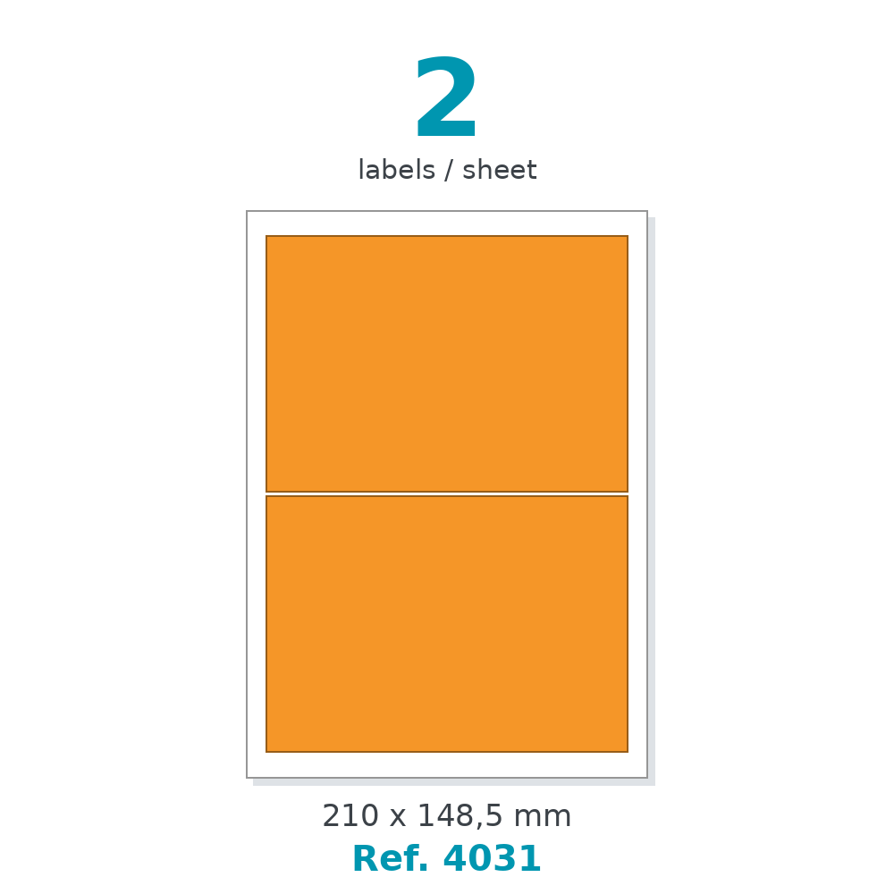 Label sheet layout - Ref. 4031