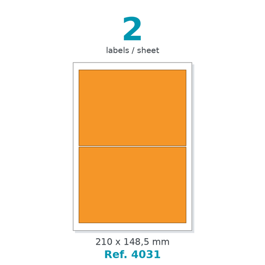 Label sheet layout - Ref. 4031