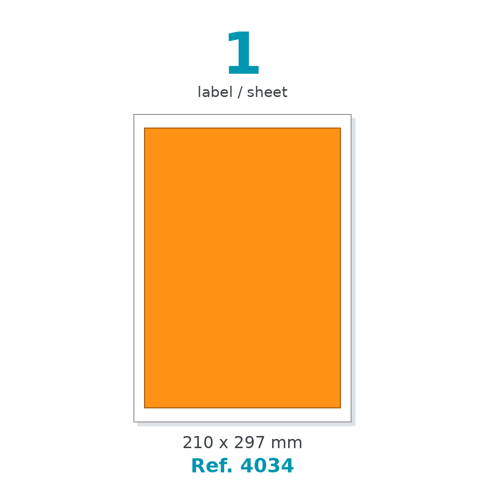 Label sheet layout - Ref. 4034