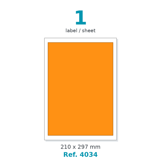 Label sheet layout - Ref. 4034