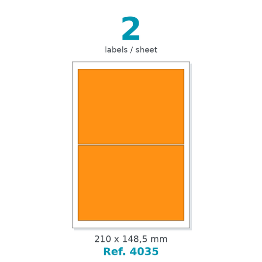 Label sheet layout - Ref. 4035