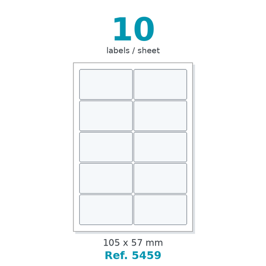 A4 label sheet layout - Ref. 5459