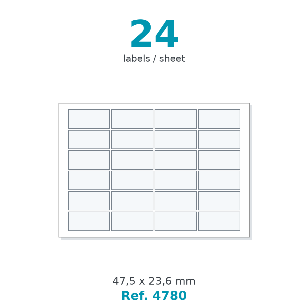 A5 health label sheet - Ref. 4780