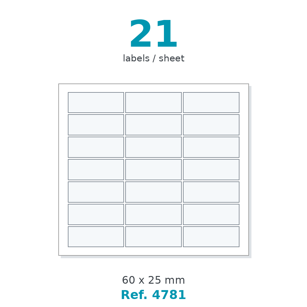 A5+ health label sheet - Ref. 4781