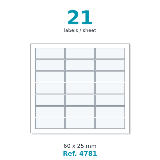 A5+ health label sheet - Ref. 4781